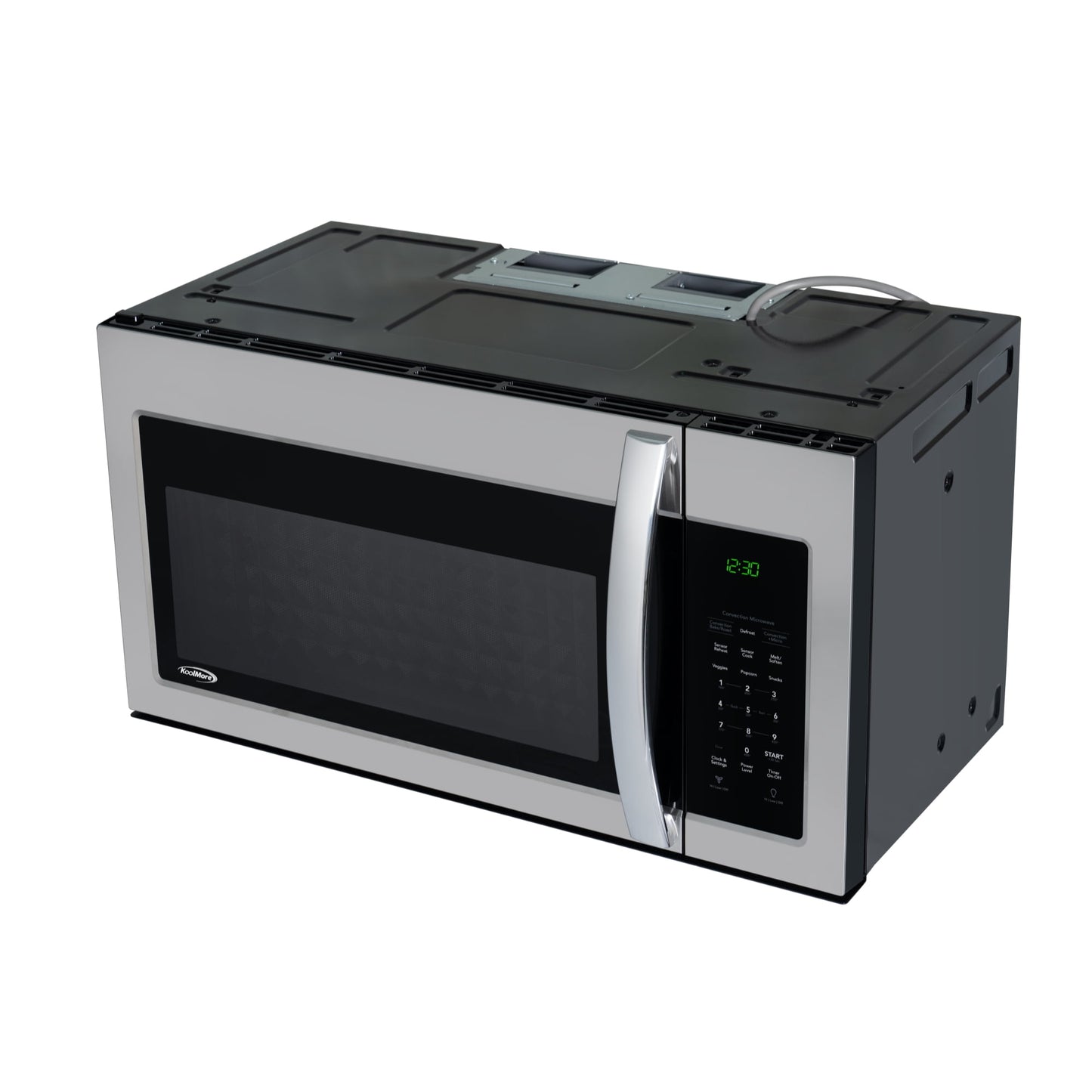 30 in. 1.5 cu.ft Over-the-Range Convection Microwave Oven in Black (KM-MOTC-15SS)