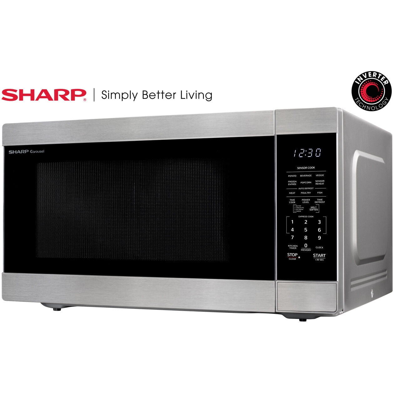 Sharp 2.2 cu ft Countertop Microwave Ovens in Stainless
