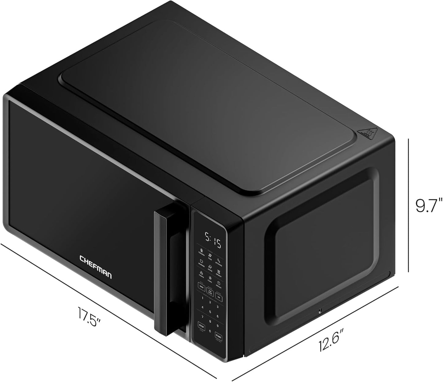 Countertop Microwave Oven 0. Cu. Ft., 700 with 10 Power Levels, 6 Cooking Presets, Safety Lock, & Mute Button - Black