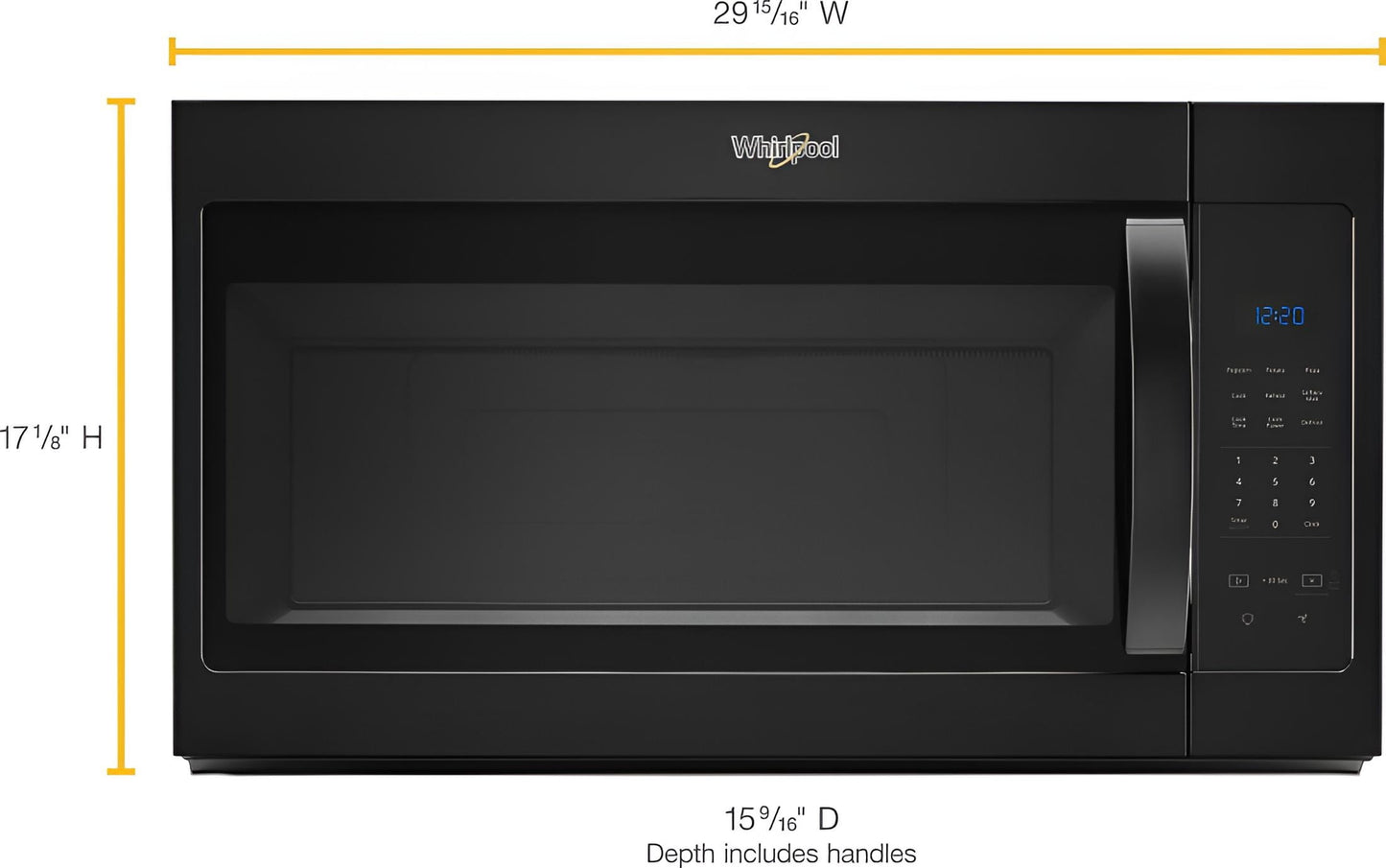Brand New Whirlpool WMH31017HS 1.7 Cu ft. 1000 W, Microwave Hood Combination in Stainless Steel