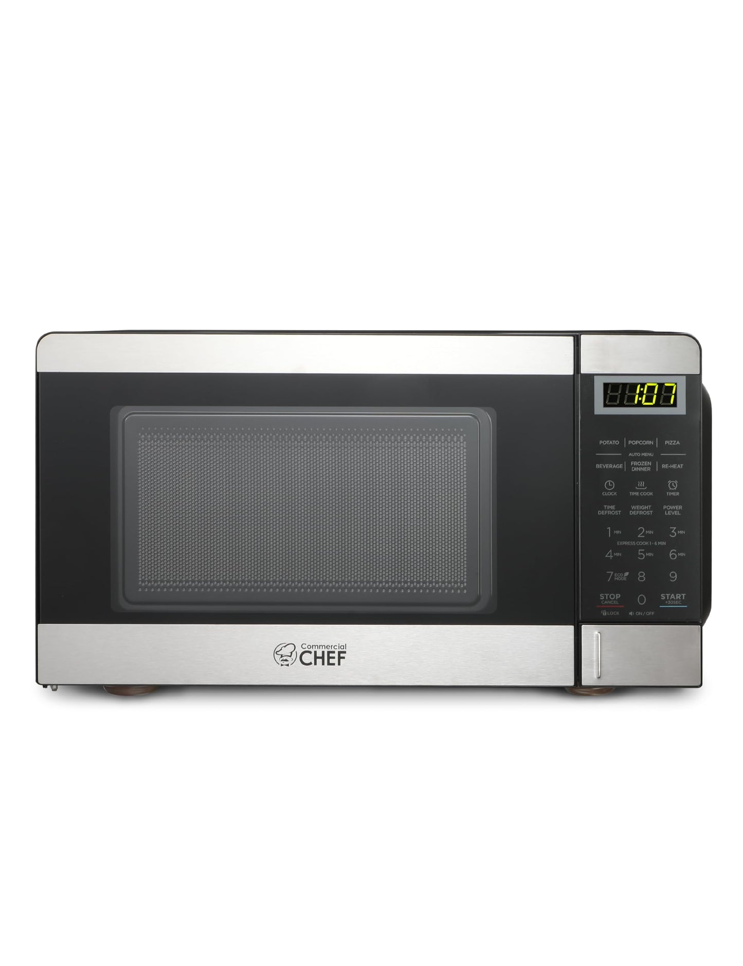 Commercial Chef CHM770SS Countertop Microwave Oven, 0.7 Cubic feet, Stainless Steel, Condition: New