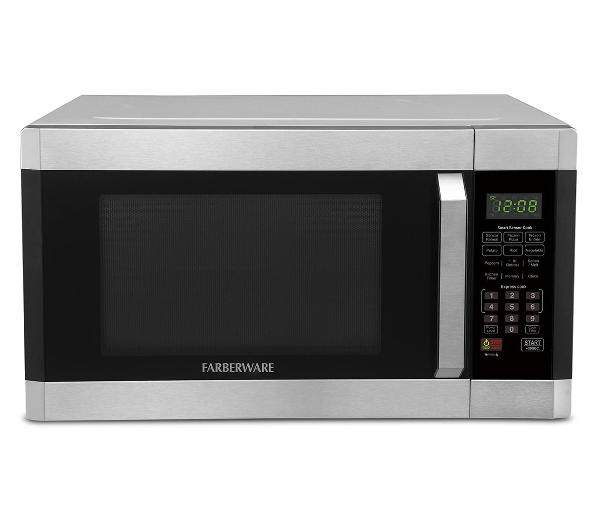 Farberware Smart Sensor Countertop Microwave Oven with LED Lighting & Child Lock, 1.3 Cu Ft
