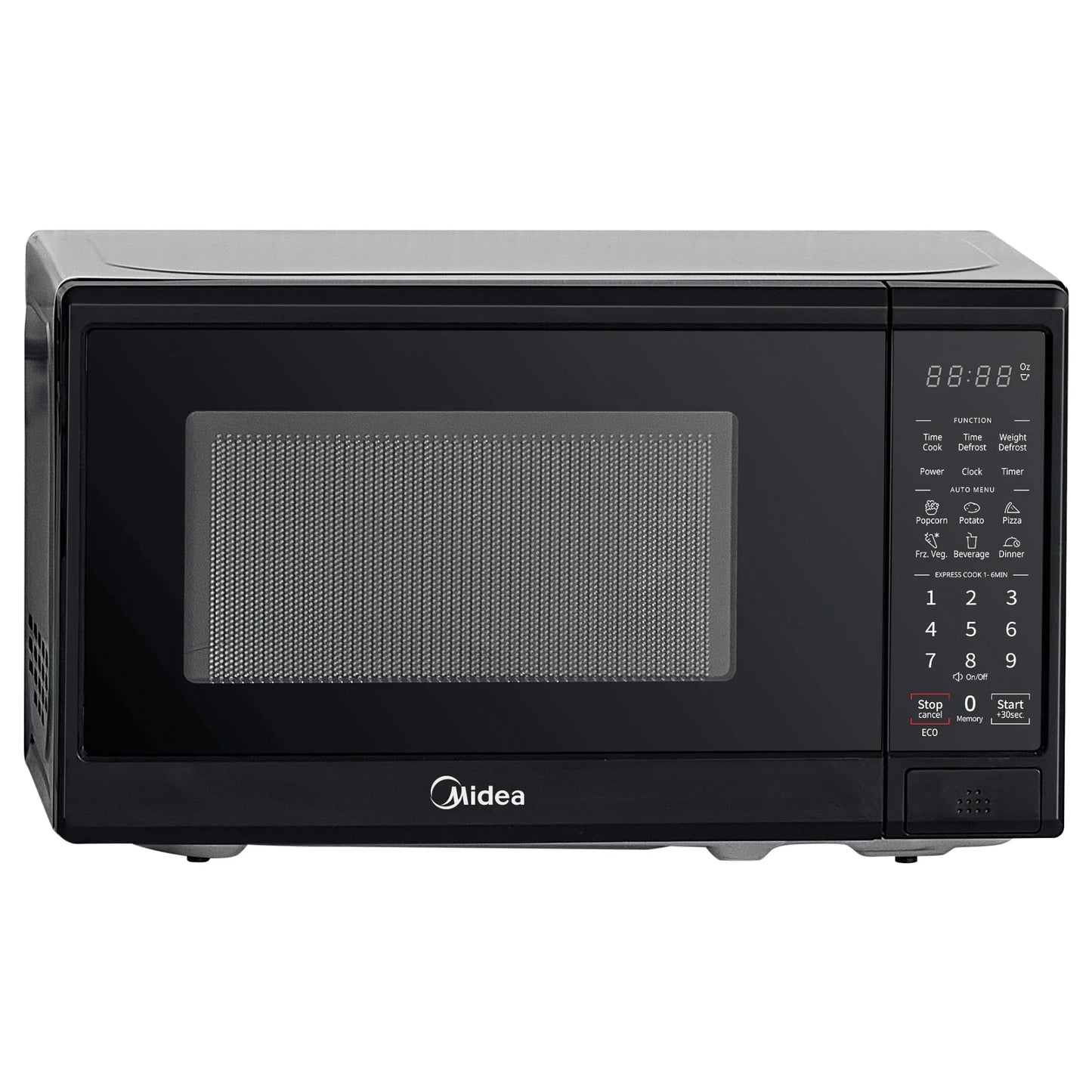 Midea 0.9 Cu. Ft. Countertop Microwave Oven, 6 Auto Programs, 10 Power Level, Black, EM9P022CVPMB
