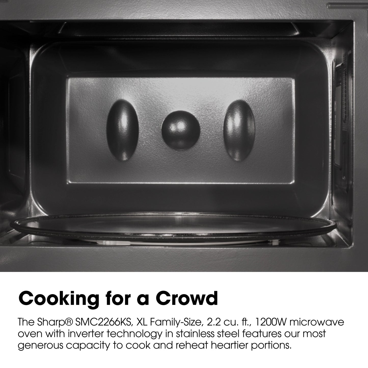 Sharp 2.2 cu ft Countertop Microwave Ovens in Stainless