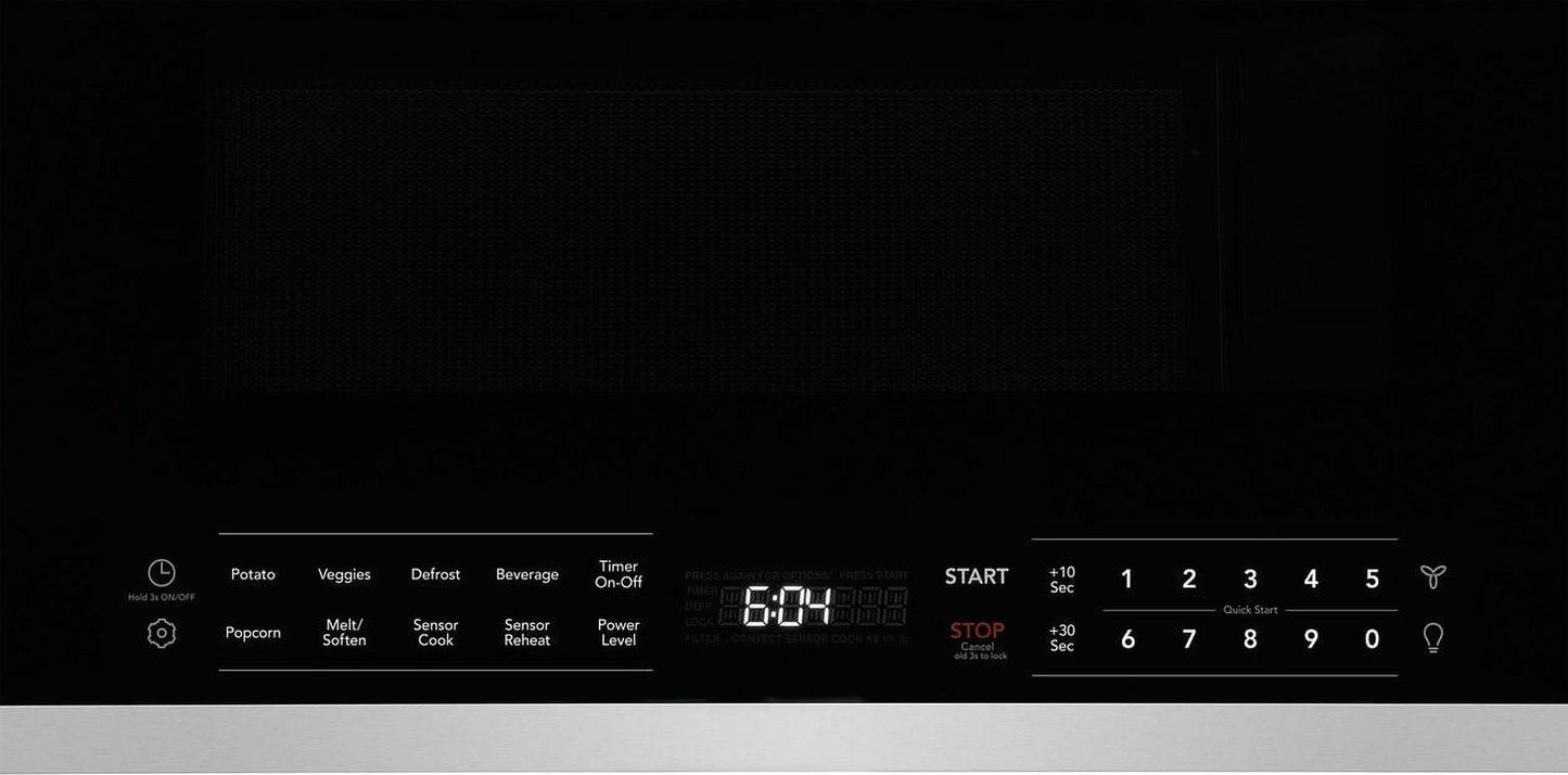 Frigidaire 1.9 Cu Ft 29.90 in Over The Range Microwave Ovens in Black Stainless Steel