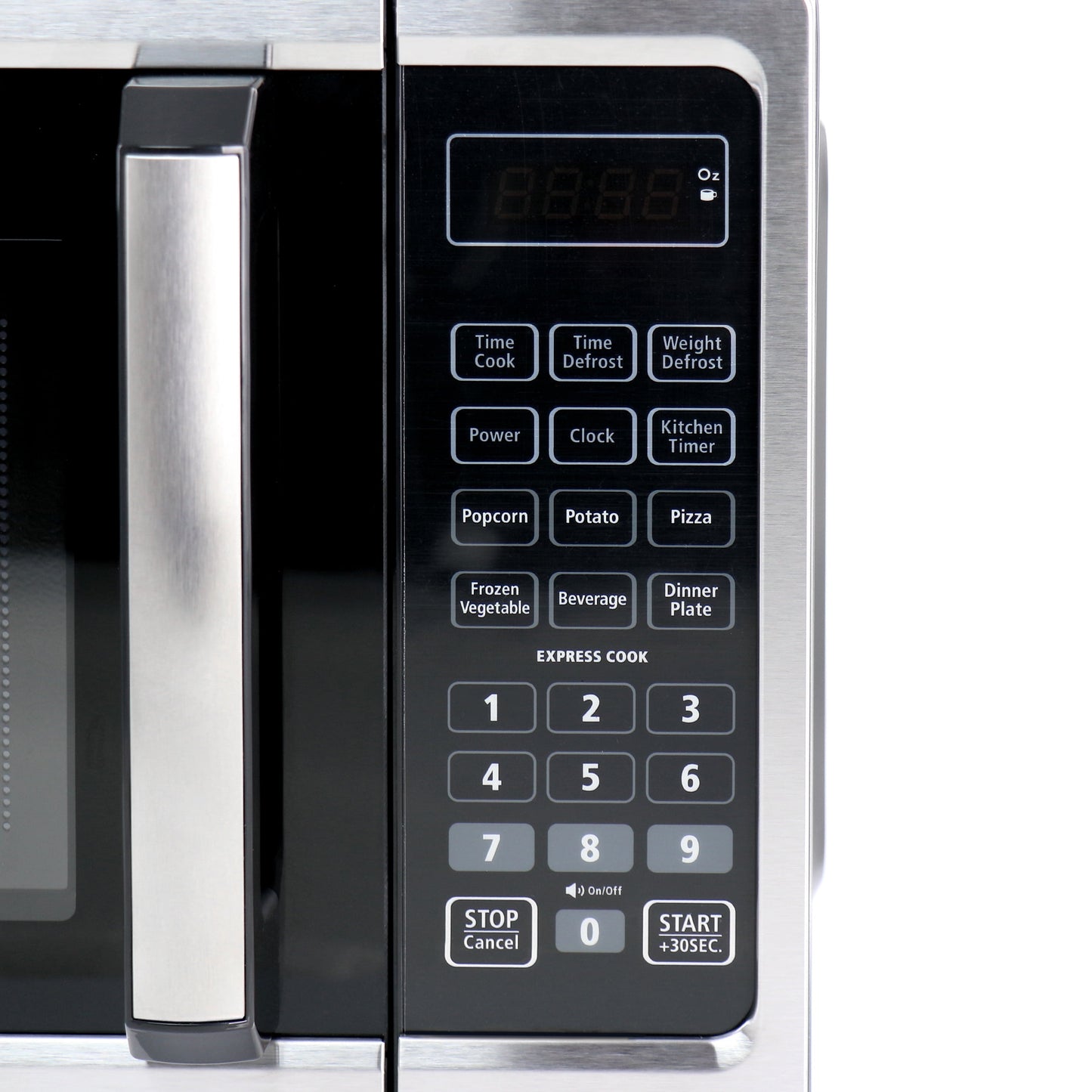Black + Decker 700W Digital Microwave Oven With Turntable in Stainless Steel
