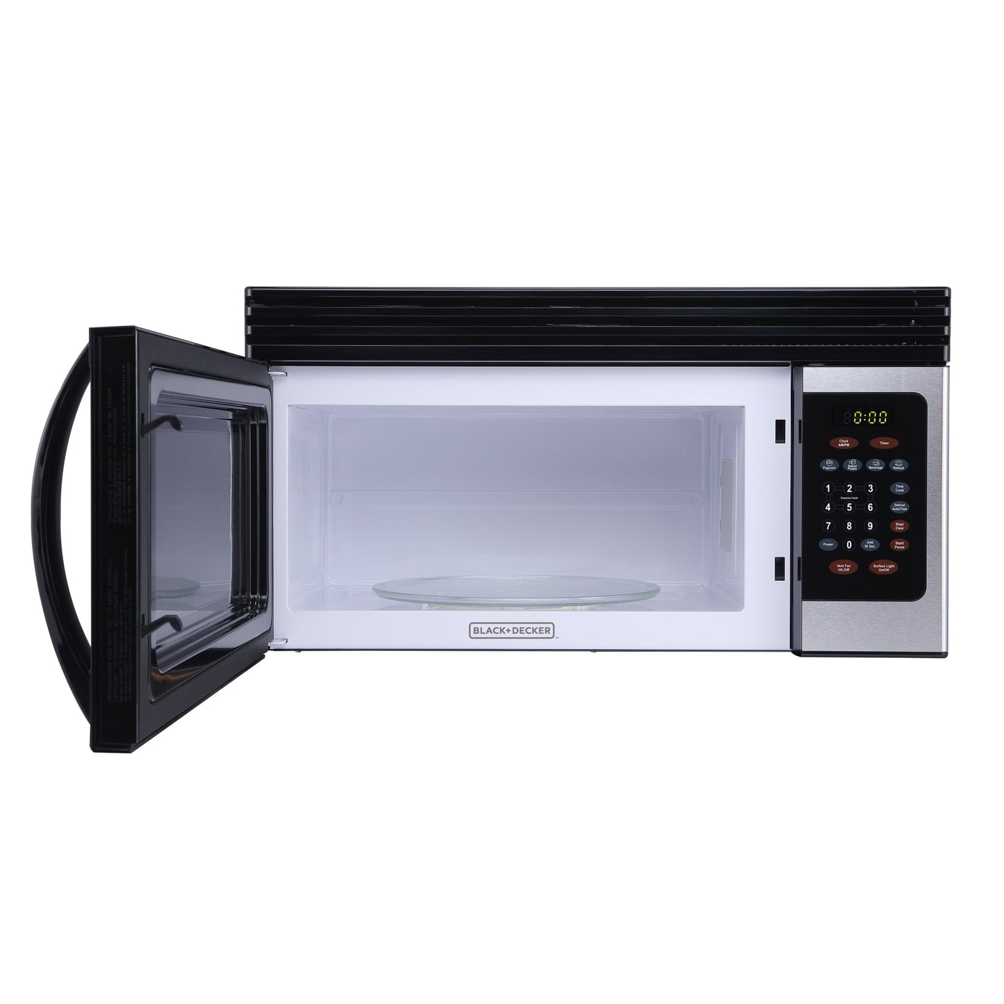 Black Decker Over The Range 1.6 cu ft Microwave Oven in Stainless Steel