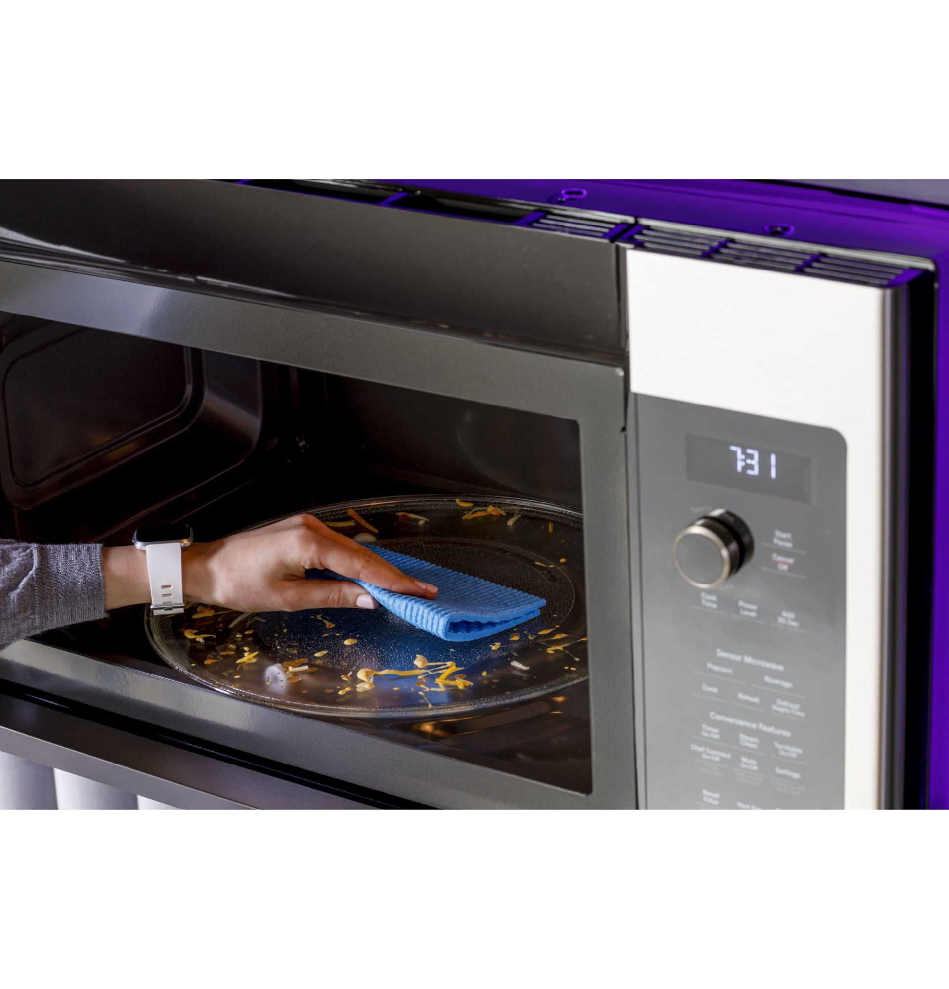 GE Profile 2.2 Cu. Ft. Over-the-Range Sensor Microwave Oven, Stainless Steel