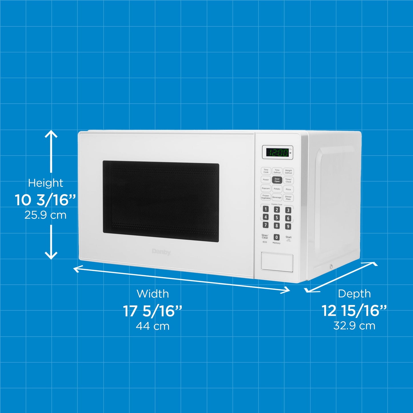 Danby 0.7 cu. ft. Countertop Microwave in White (DBMW0721BWW)