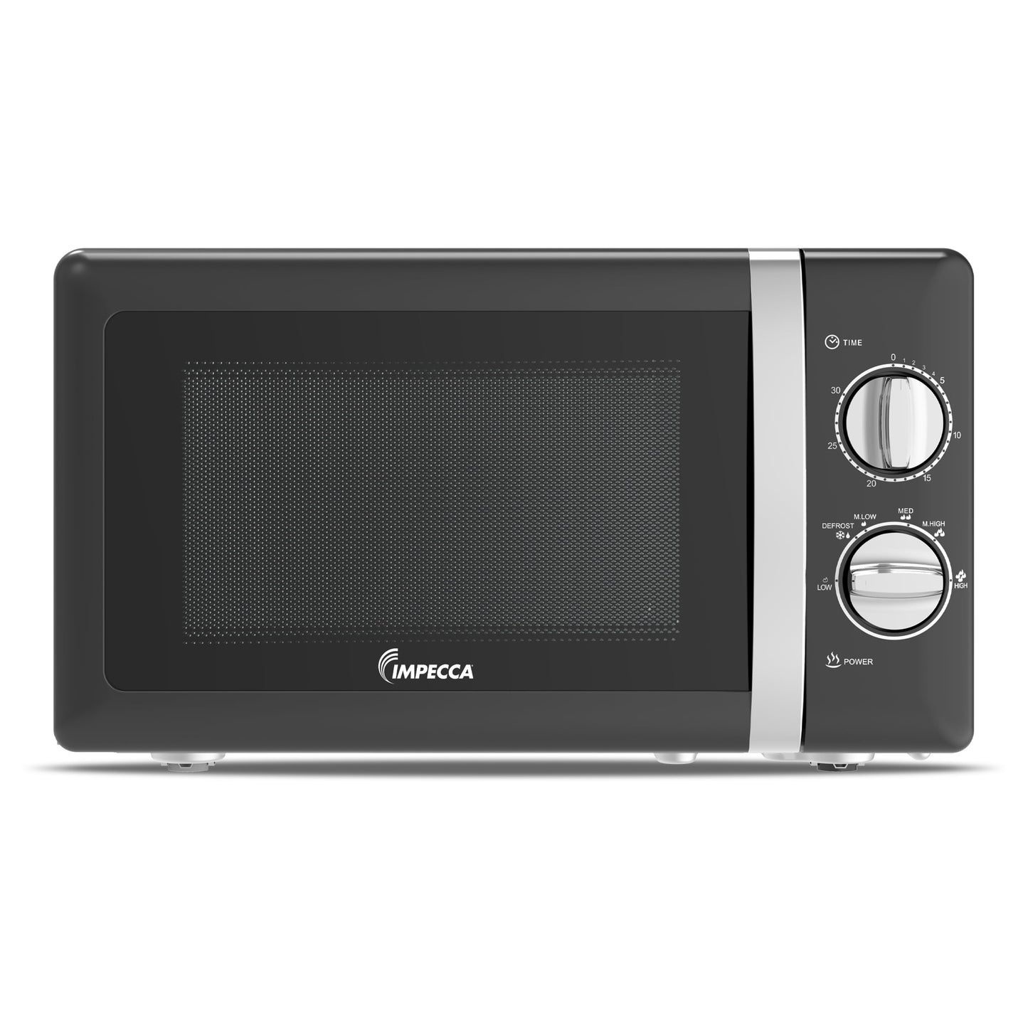 Impecca Mechanical Microwave 0.7 Cubic Feet, Retro Design, Black