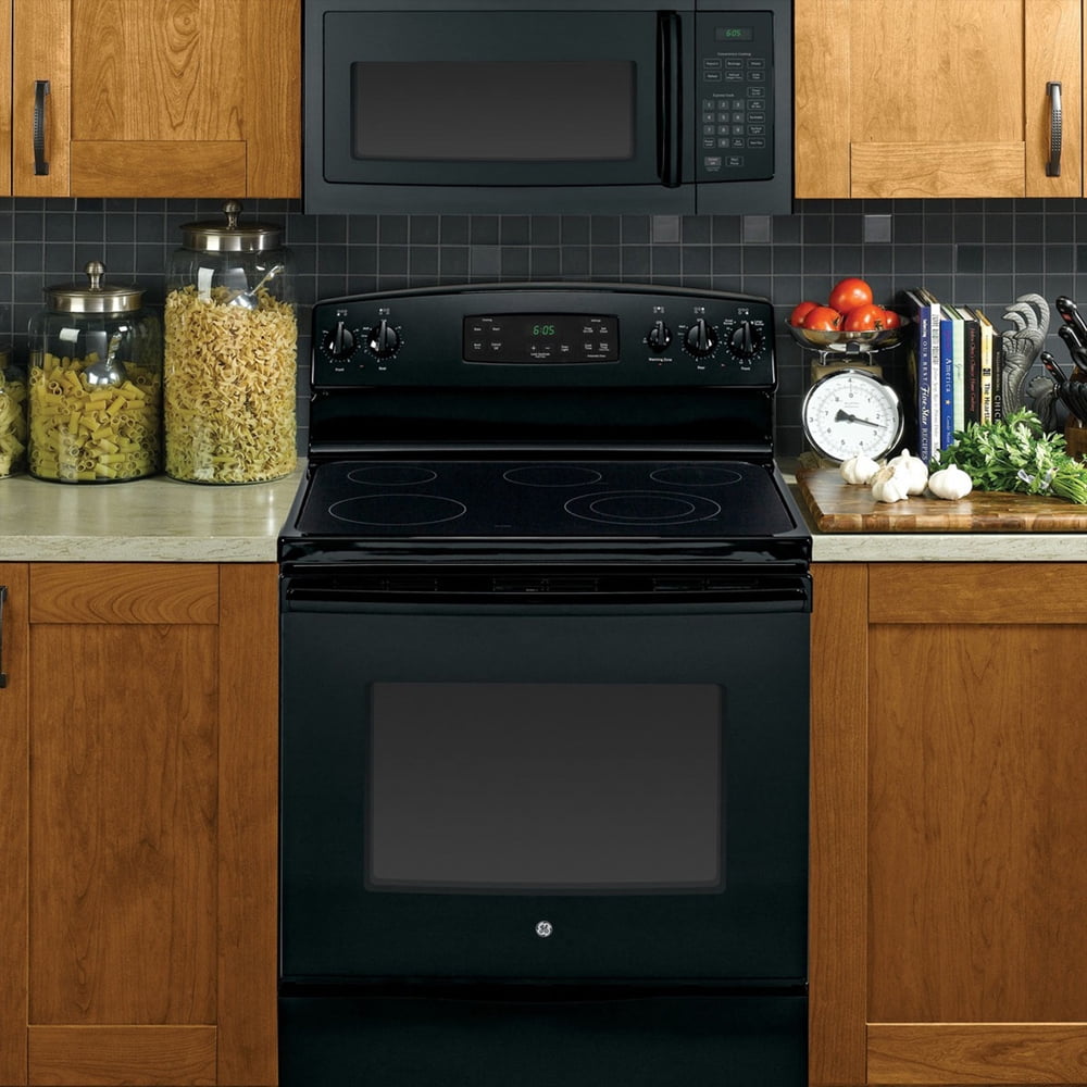 GE JVM3160DFBB 1.6 Cu. Ft. Over-the-Range Microwave Oven Black Bundle with 2 YR CPS Enhanced Protection Pack