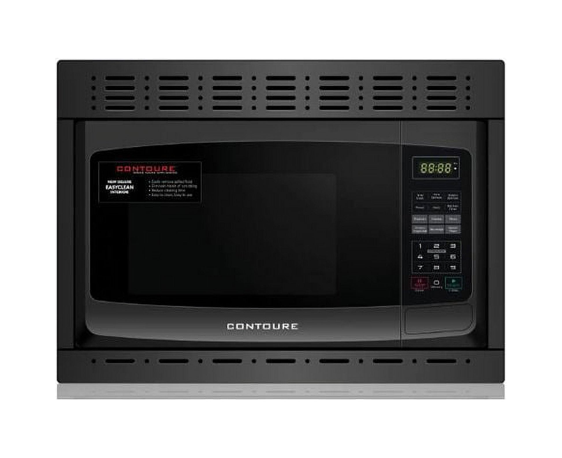 Built-In Microwave Oven - W/Trim Kit - Black - 0.9 Cuft. - Rv-980B