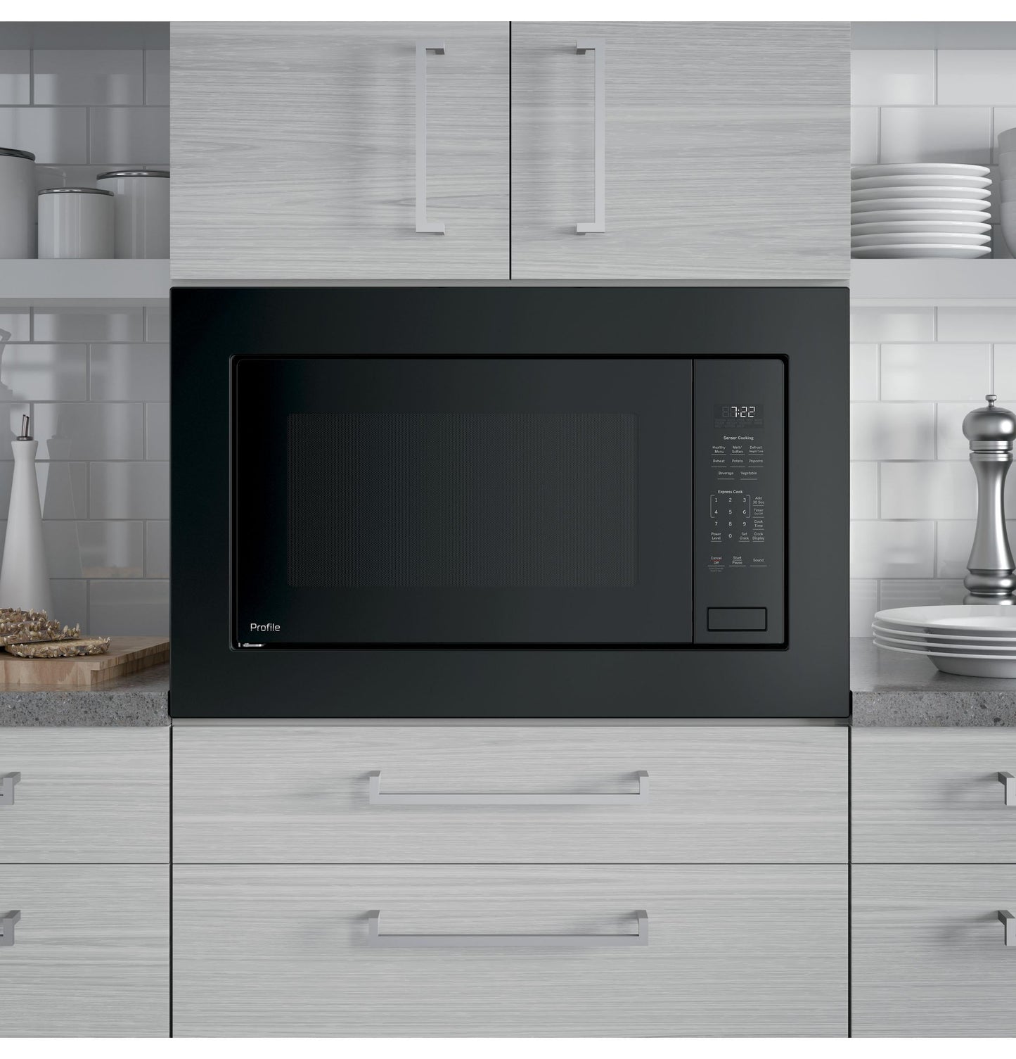 GE Profile PEB7227DLBB 25 inch Built In Sensor Microwave Oven 2.2 cu. ft. Capacity in Black