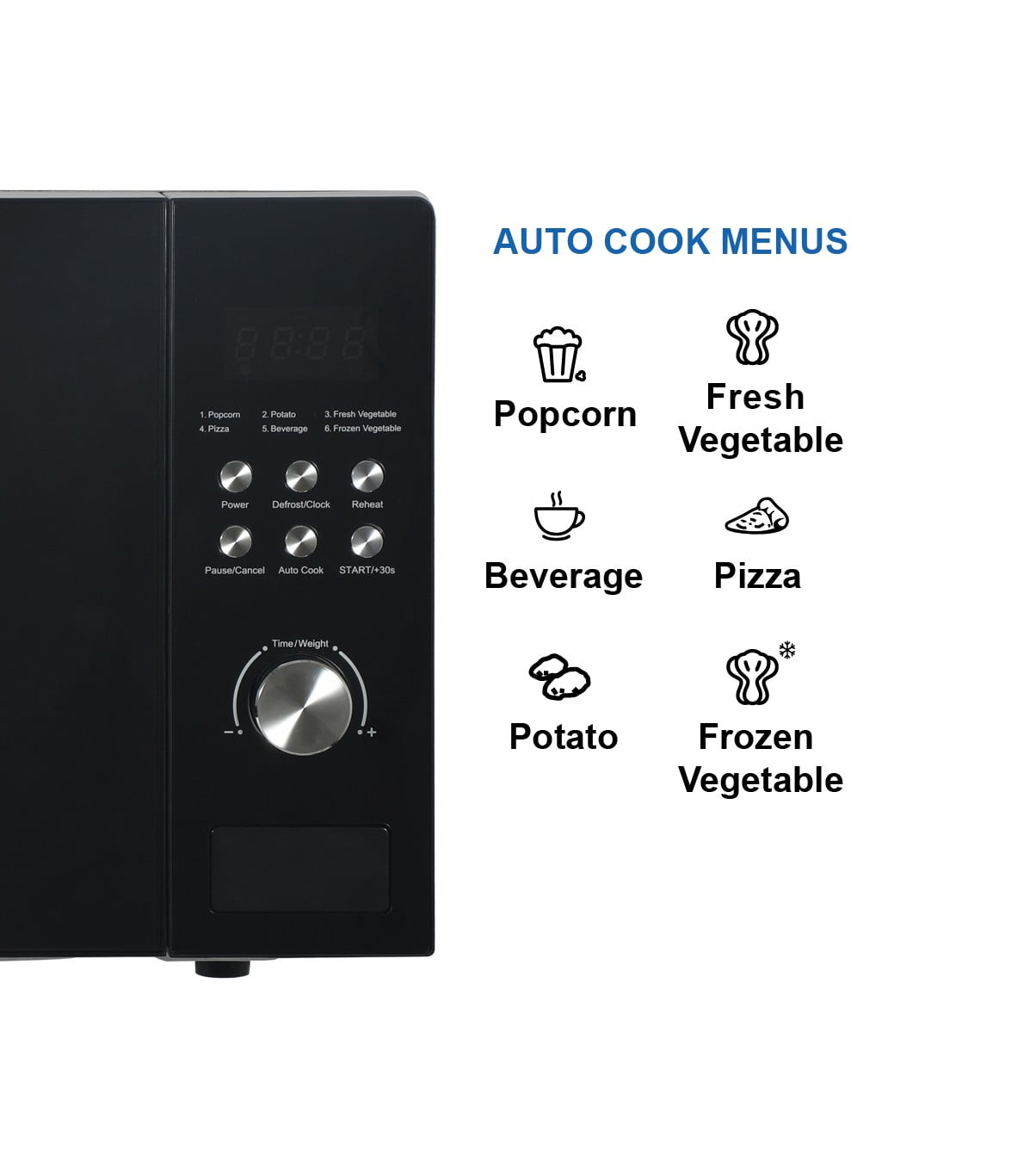 Emerson 1.1 Cu. Ft., 1000W Black Countertop Microwave Oven, MW1101B