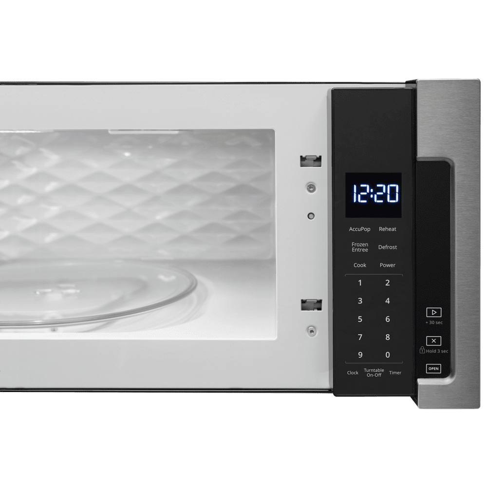 Whirlpool Low Profile 1.1-cu ft 1000-Watt Over-the-Range Microwave (Black-on-Stainless)