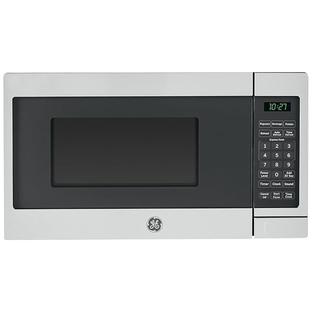 GE GCST07N1WSS Countertop Microwave Oven 700-watt Compact 0.7 Cu Ft Stainless Steel Bundle with 2 YR CPS Enhanced Protection Pack