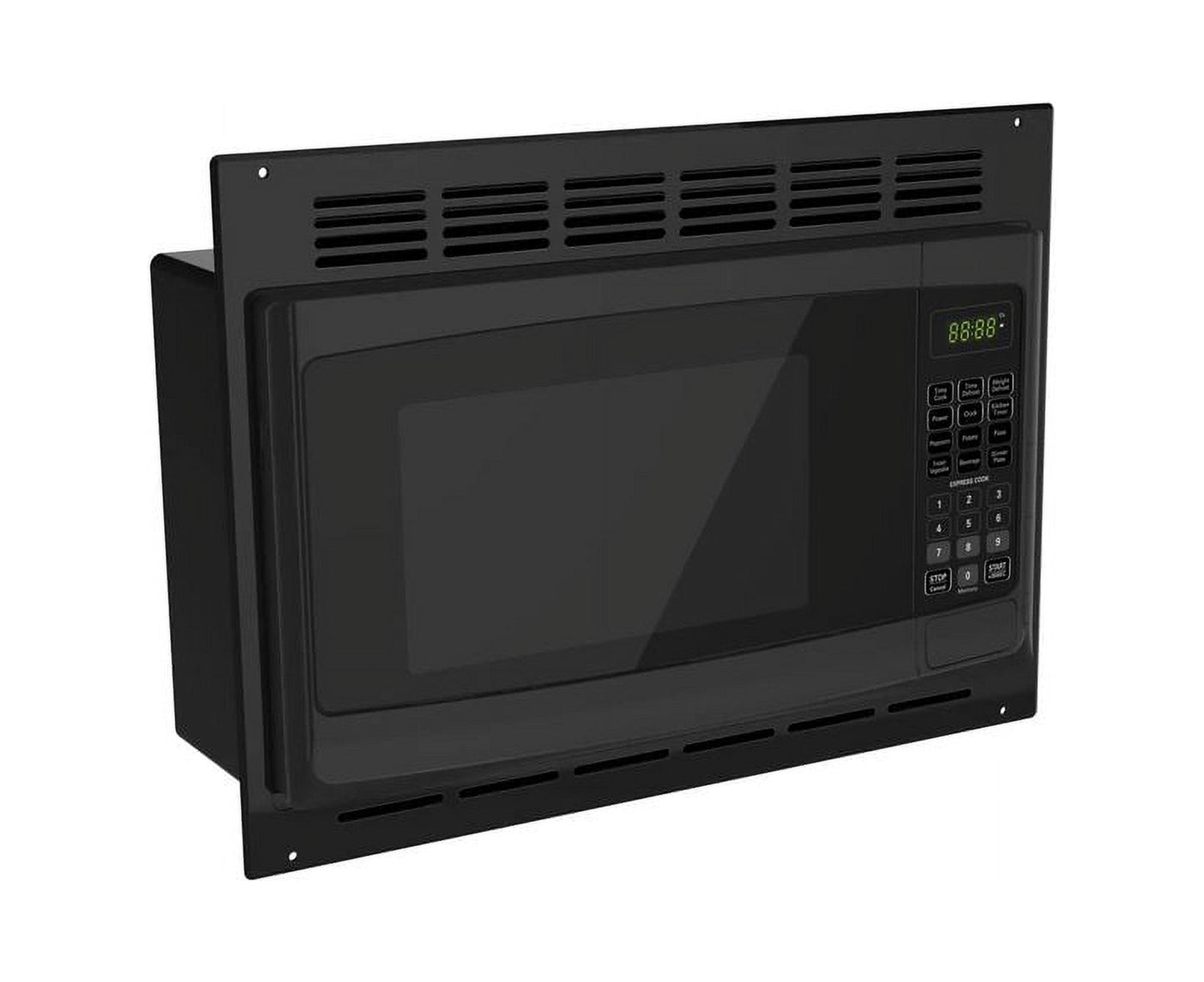 Built-In Microwave Oven - W/Trim Kit - Black - 0.9 Cuft. - Rv-980B