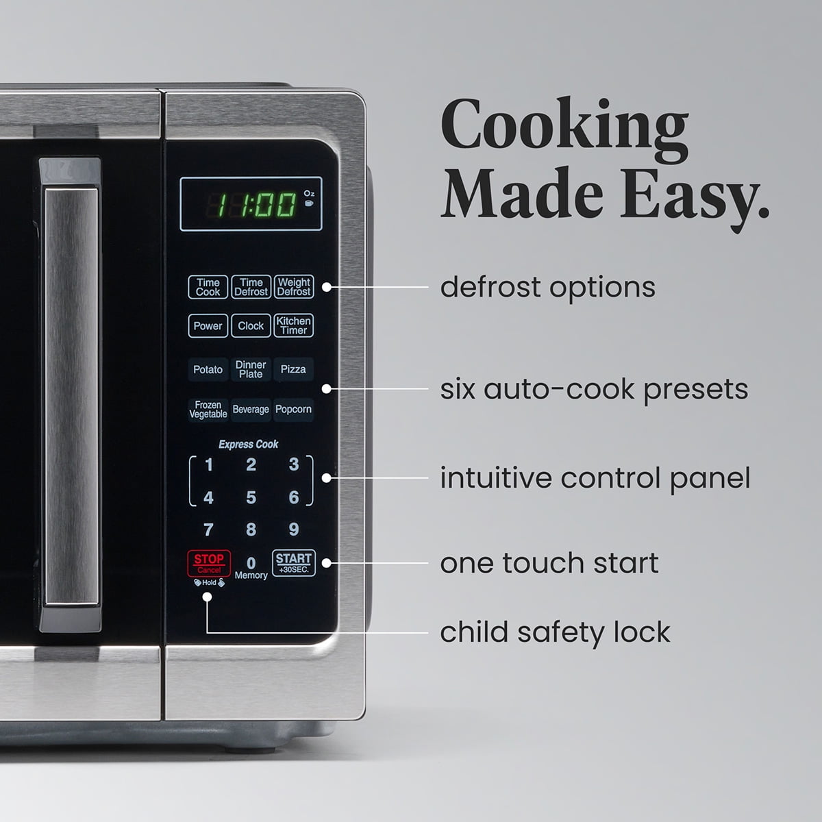 Farberware Classic 0.9 Cu. Ft 900-Watt Microwave Oven, Stainless Steel