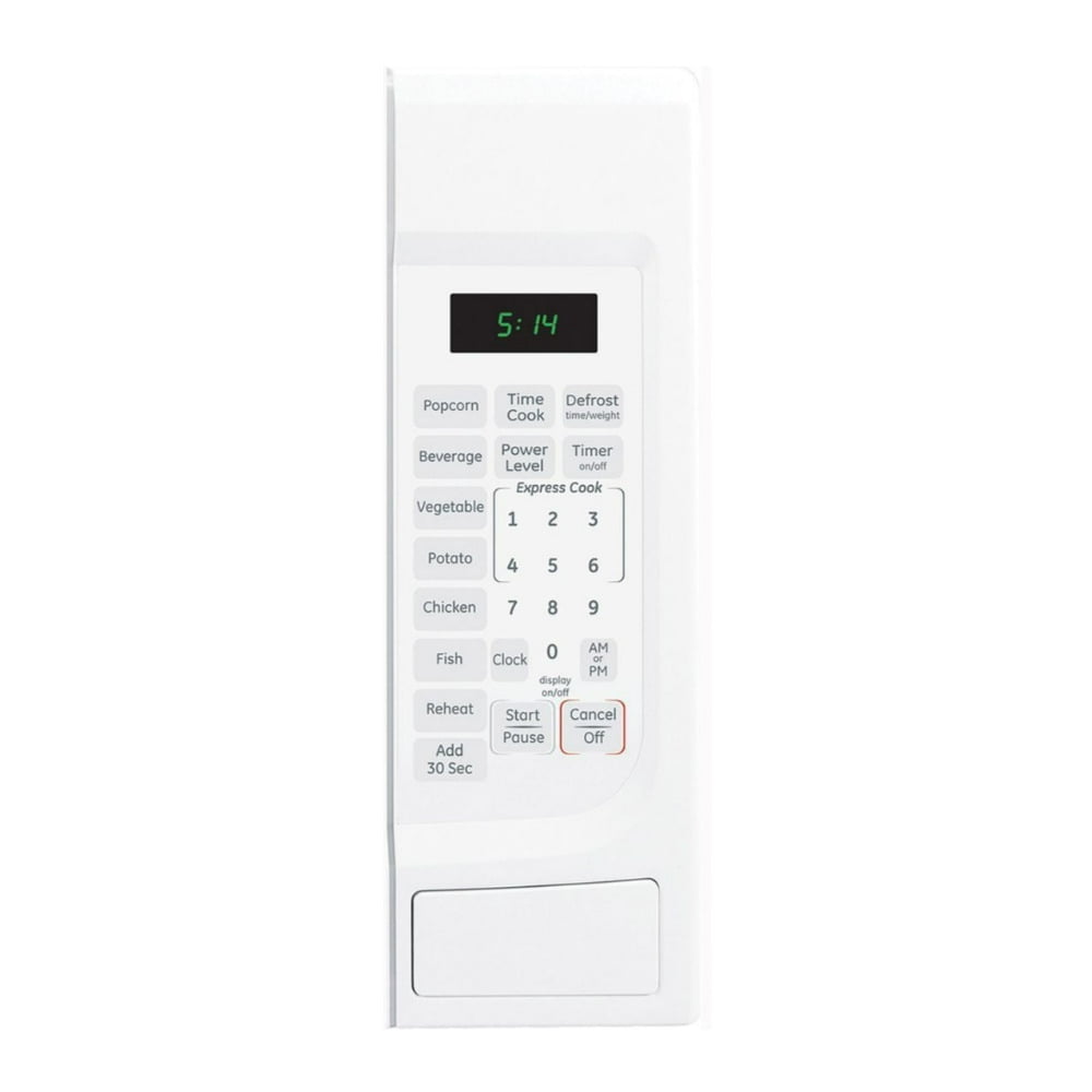 GE GCST14S1WWW 1.4 Cu. Ft. Countertop Microwave Oven with Weight and Time Defrost, Two-Step Child Lock, and Instant-On Controls (White on White)