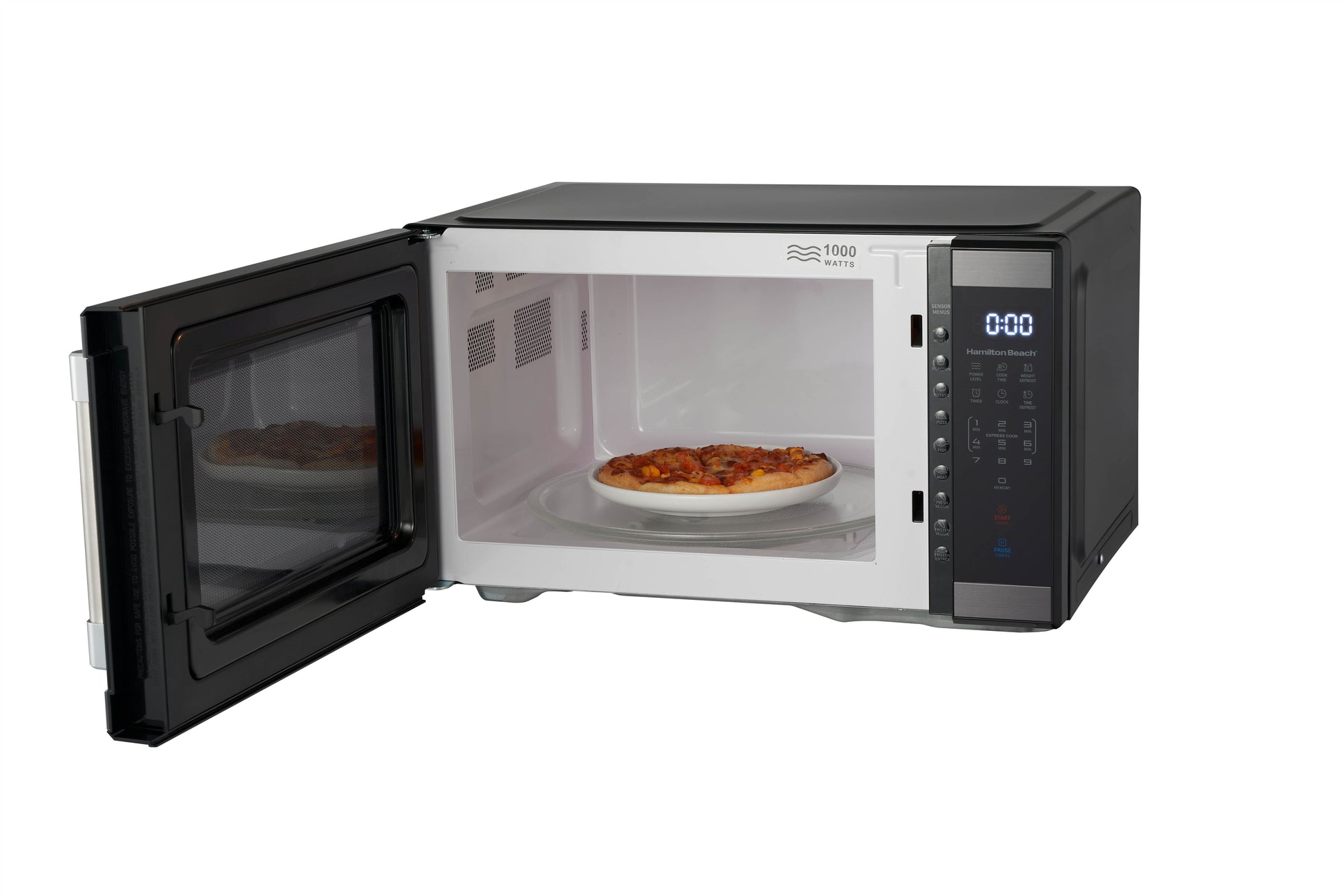 Hamilton Beach 1.1 cu ft Countertop Microwave Ovens in Black Stainless Steel