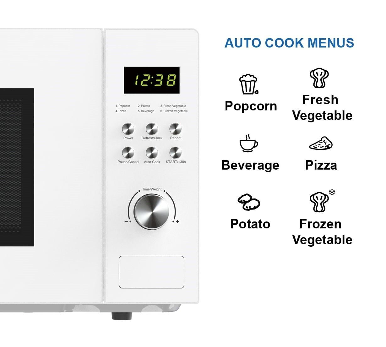 Emerson 1.1 Cu Ft, 1000W White Countertop Microwave Oven, MW1101W