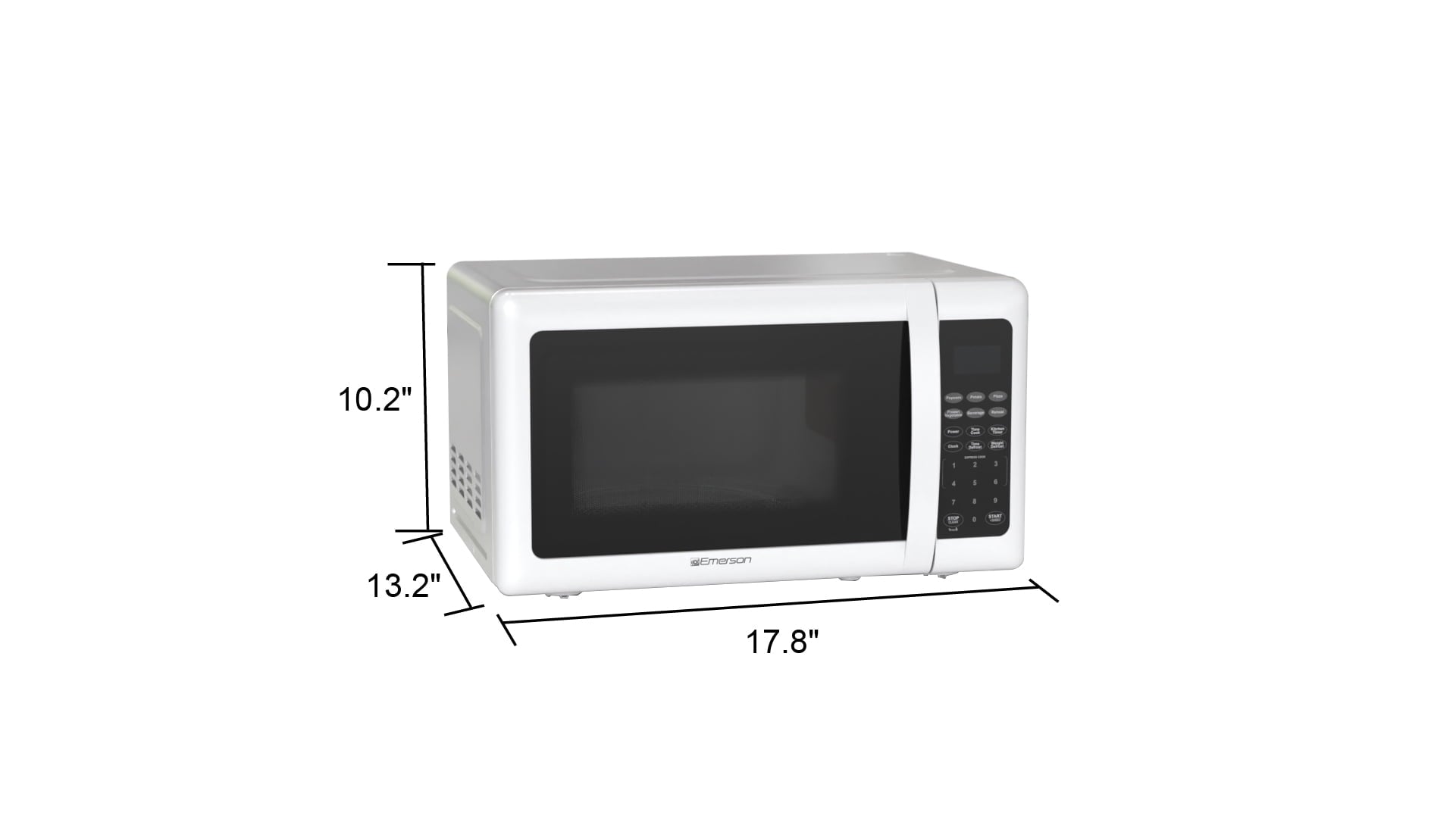 Emerson 0.7 Cu. Ft. 700 Watt, White Microwave Oven with Touch Control, MW7302W