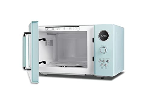 COMFEE' CM-M091AGN Retro Microwave with Multi-stage Cooking, 9 Preset Menus and Kitchen Timer, Mute Function, ECO Mode, LED digital display, 0.9 cu.ft, 900W, Green