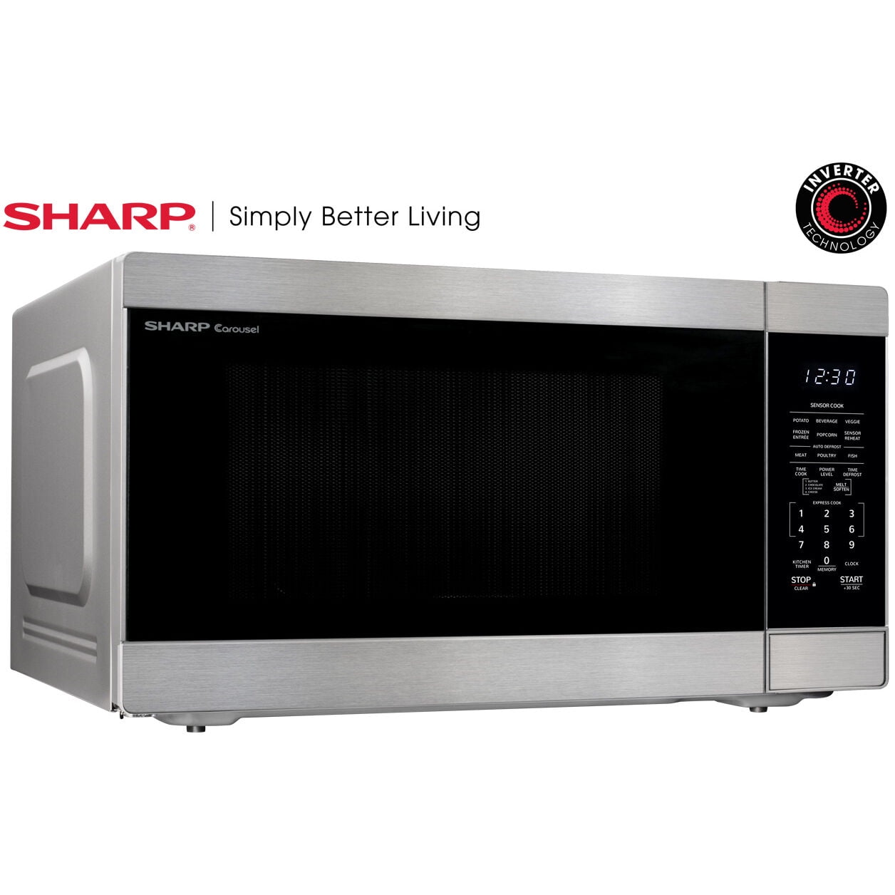 Sharp 2.2 cu ft Countertop Microwave Ovens in Stainless