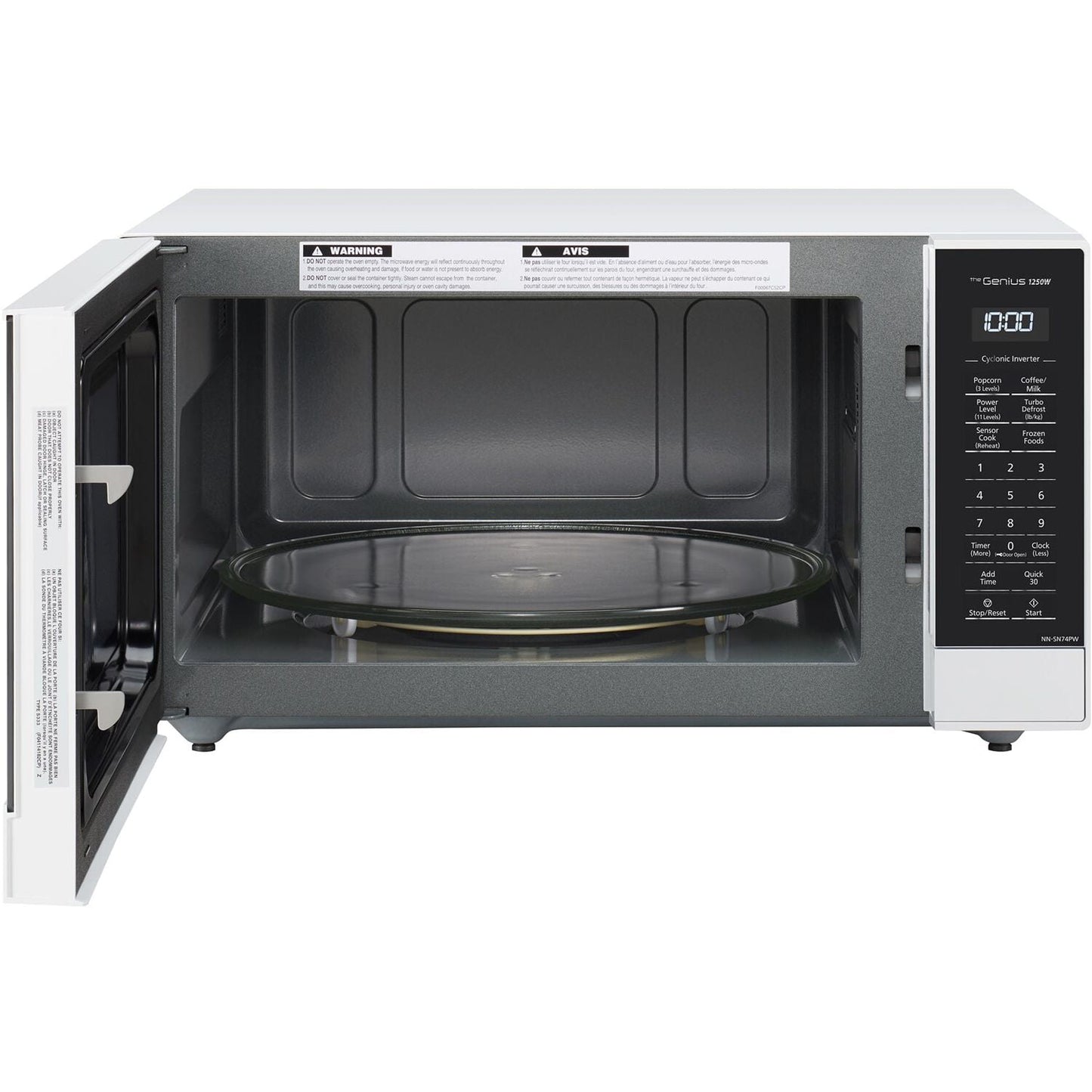 Panasonic 1.6-cu. ft. 1250W Countertop Microwave with Inverter Technology, White NN-SN74PW