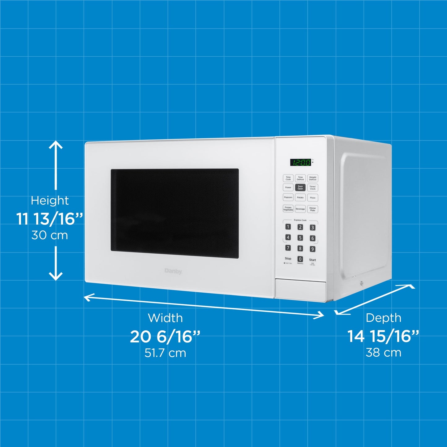 Danby 1.1 cu. ft. Countertop Microwave in White (DBMW1121BWW)