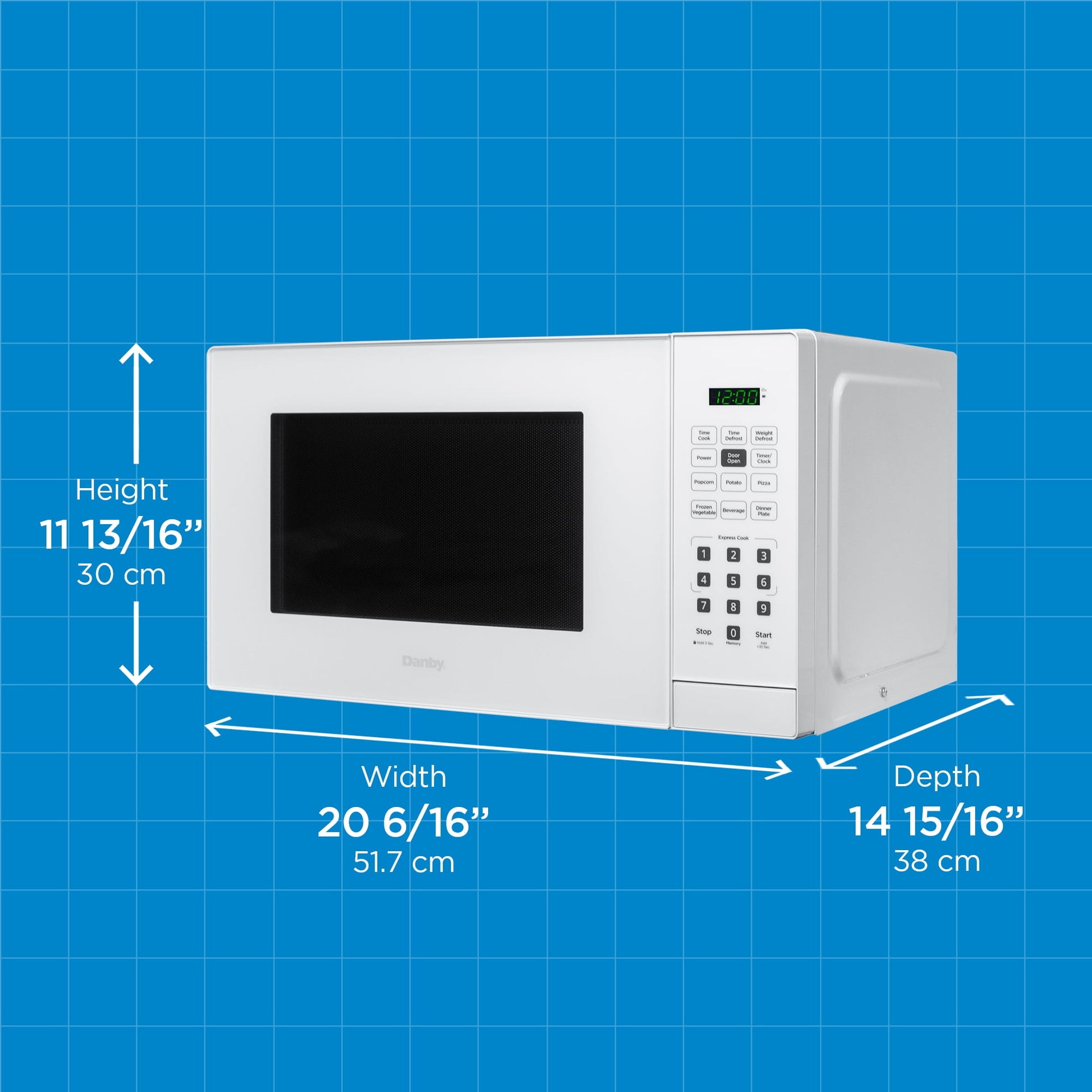 Danby 1.1 cu. ft. Countertop Microwave in White (DBMW1121BWW)