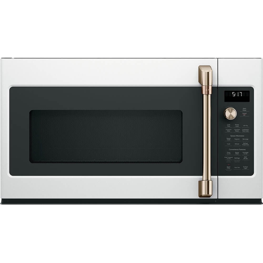Cafe&#769; CVM517P4RW2 1.7 Cu. Ft. White Over-the-Range Microwave Oven