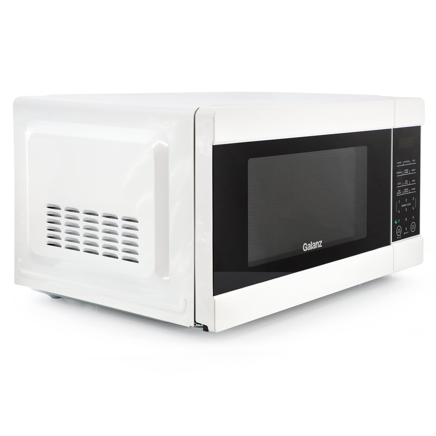 Galanz 1.1 cu ft 1000W Countertop Microwave Oven in White with One Touch Express Cooking