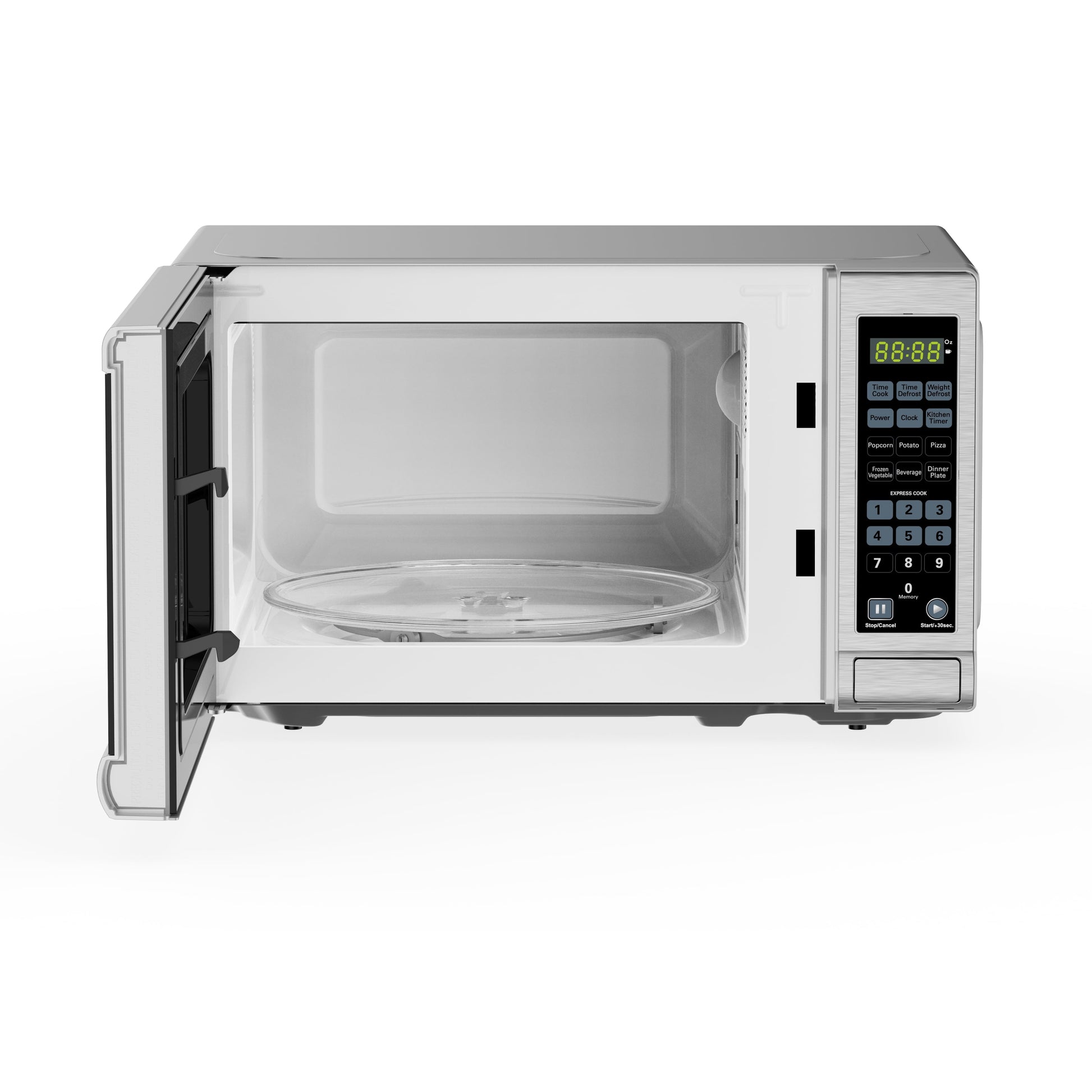 BLACK+DECKER 0.7 cu ft Countertop Microwave Oven in Black Stainless Steel