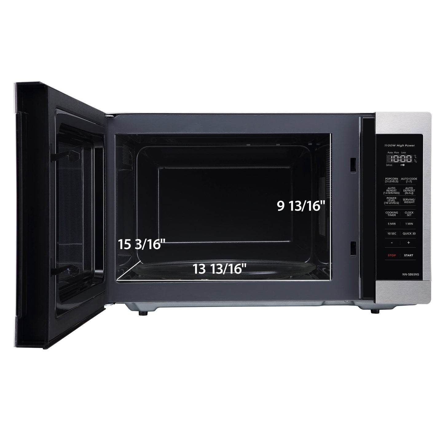 Panasonic 1.3 Cu. ft. Countertop Microwave Oven,1100W, Stainless Steel – NN-SB65NS