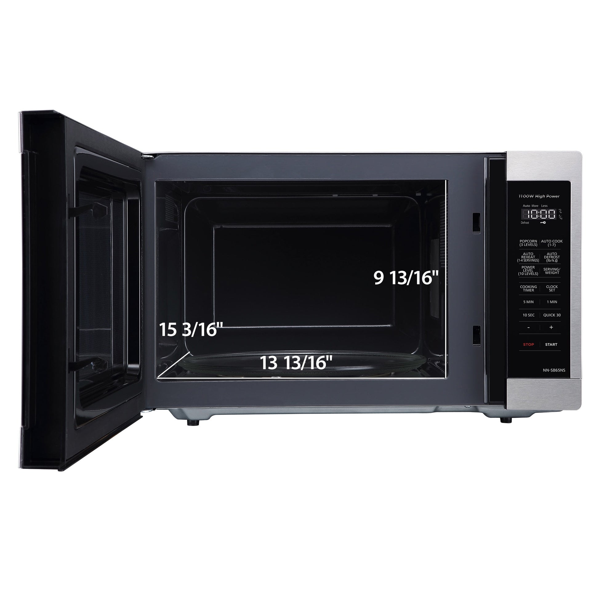 Panasonic 1.3 Cu. ft. Countertop Microwave Oven,1100W, Stainless Steel – NN-SB65NS