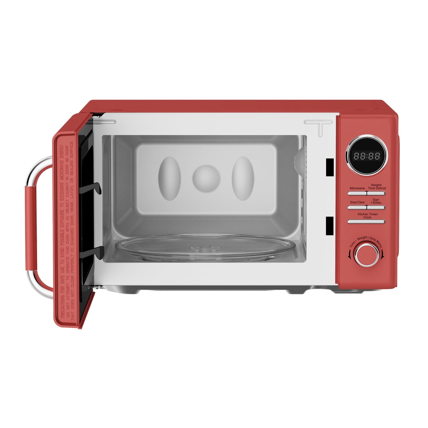 Magic Chef MC77CMR 0.7-Cu. Ft. 700-Watt Retro Countertop Microwave (Red)