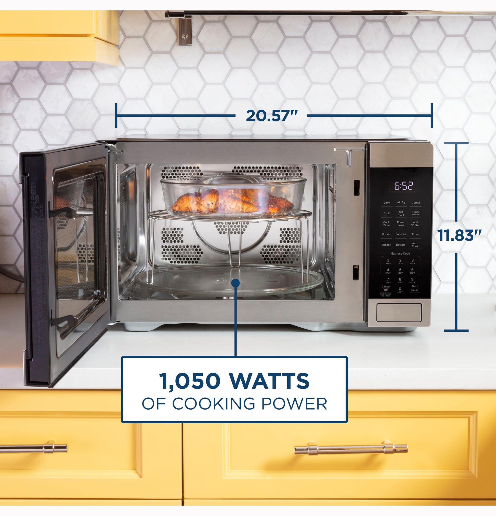 Ge Jes1109 21" Wide 1 Cu. Ft. 1050 Watt Countertop Microwave - Stainless Steel