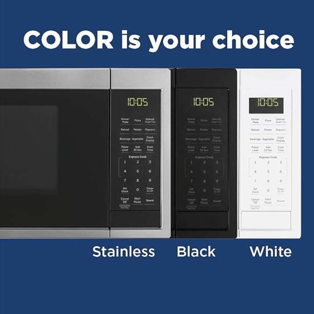 GE Countertop Microwave Oven, 900-watt 0.9 Cu. Ft, Stainless Steel