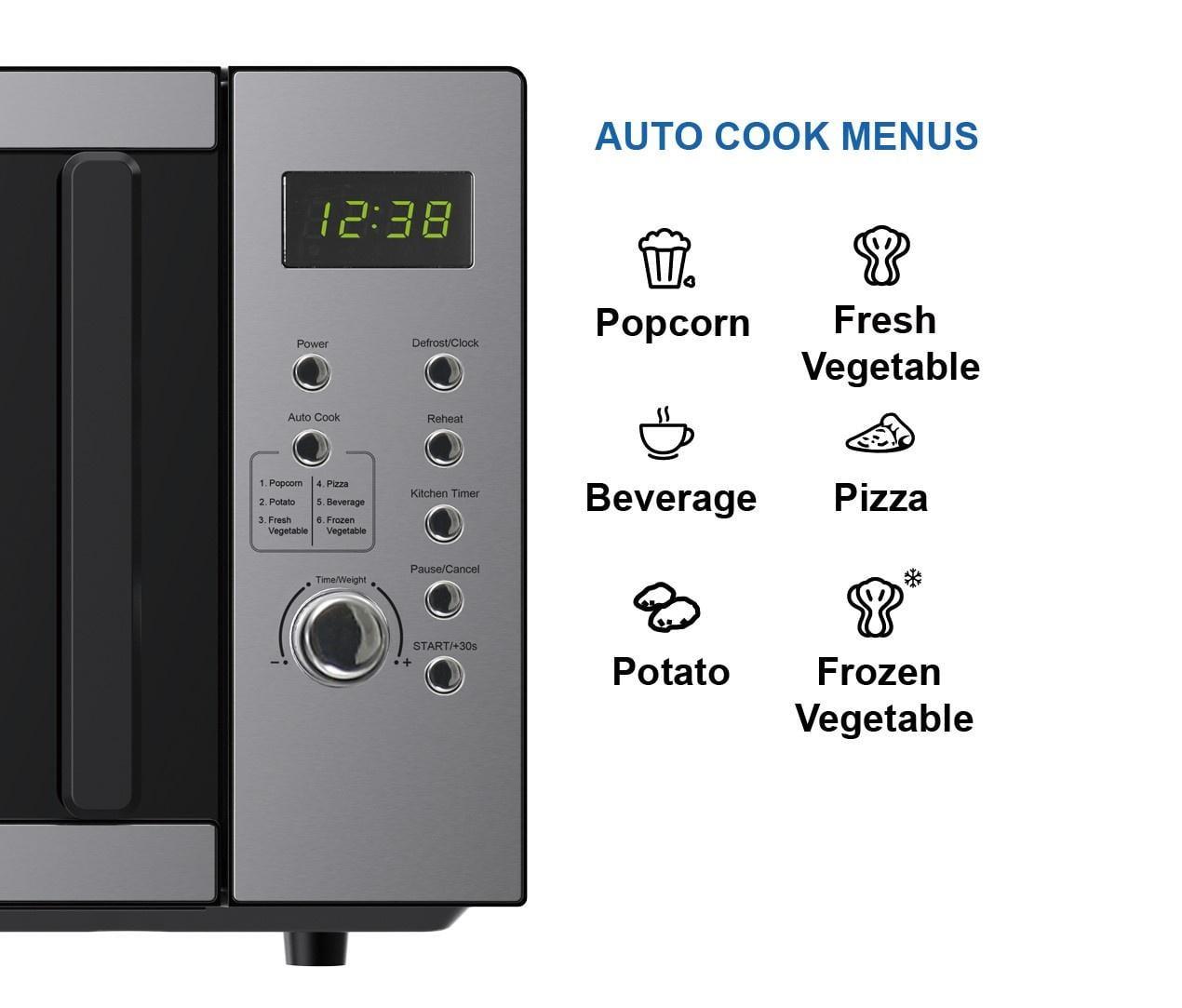 Emerson 0.9 Cu Ft, 900W Digital Control Countertop Microwave Oven, Stainless Steel - MW9005SS