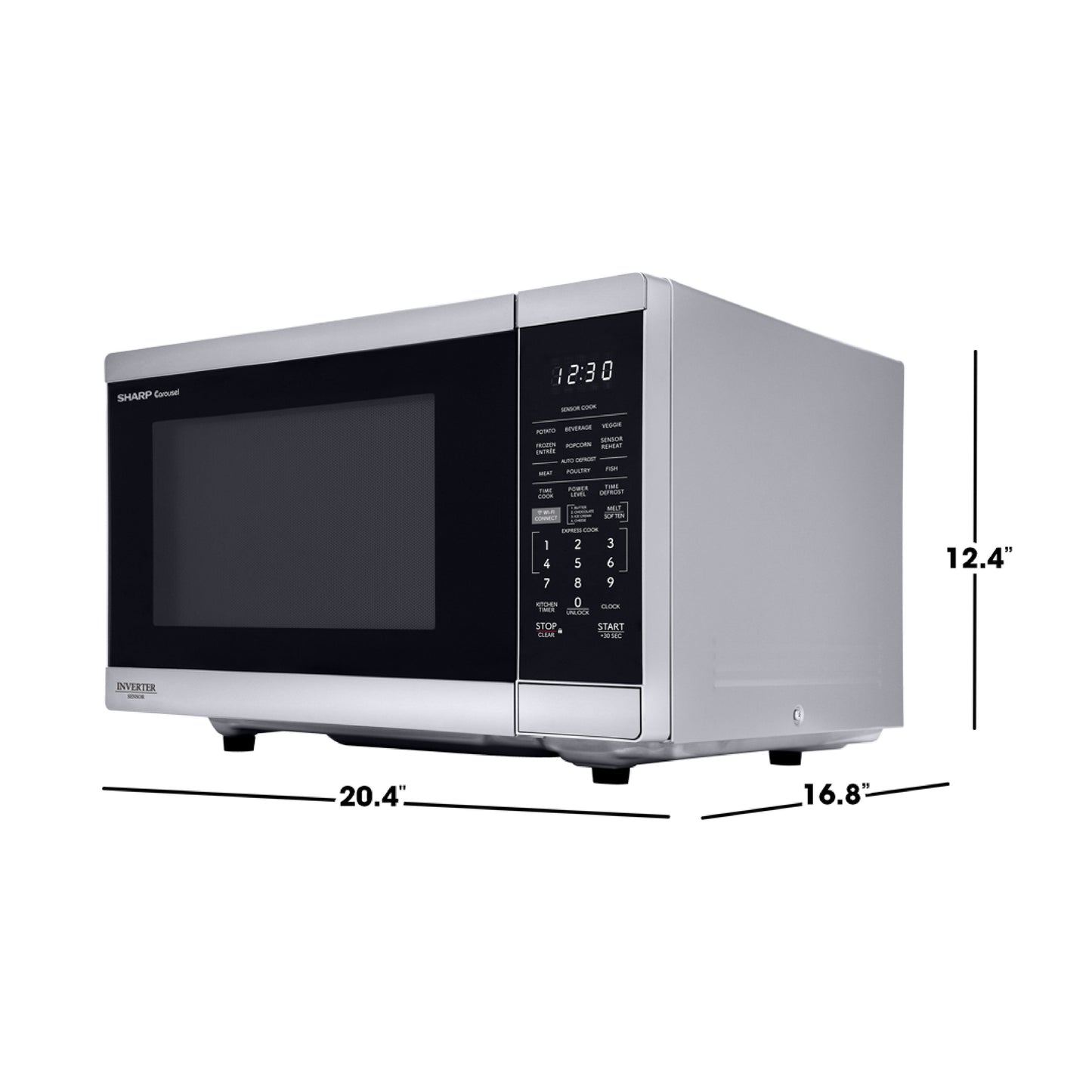 Sharp New 1.4 CF Smart Countertop Microwave Oven, Orville Redenbacher's Certified, ZSMC1469KS