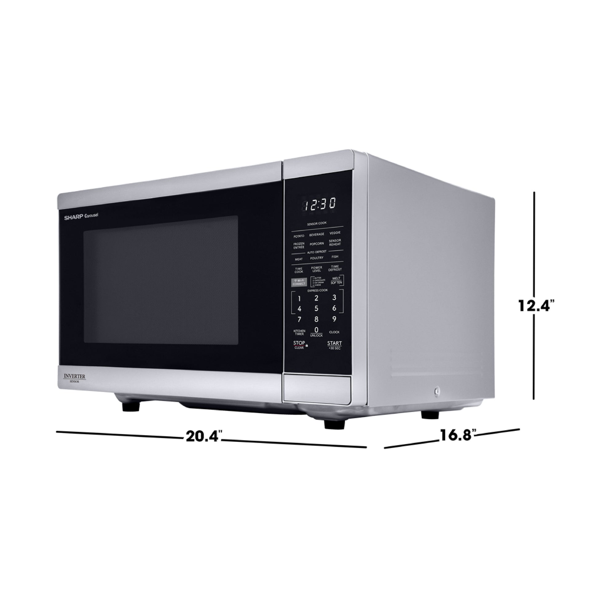 Sharp New 1.4 CF Smart Countertop Microwave Oven, Orville Redenbacher's Certified, ZSMC1469KS