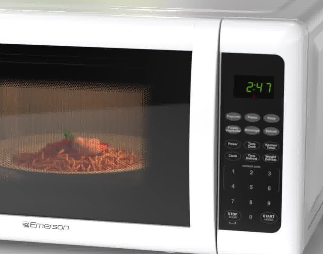 Emerson 0.7 Cu. Ft. 700 Watt, White Microwave Oven with Touch Control, MW7302W
