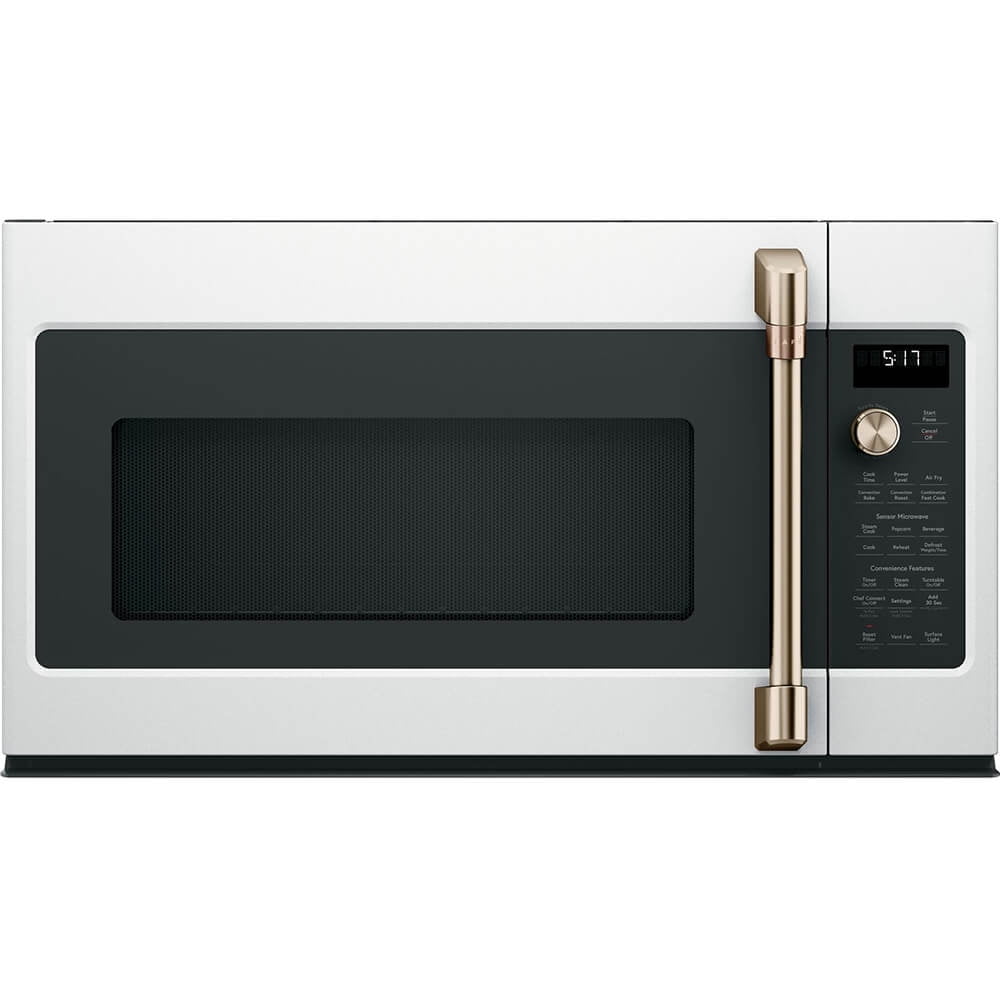 Cafe&#769; CVM517P4RW2 1.7 Cu. Ft. White Over-the-Range Microwave Oven