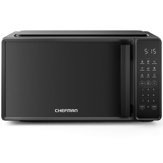 Chefman Countertop Microwave Oven 0.7 HYZ01 Cu. Ft., 700 Watts with 10 Power Levels, 6 Cooking Presets with One-Touch Express Cook, Eco Mode, Child Safety Lock, & Mute Button - Black