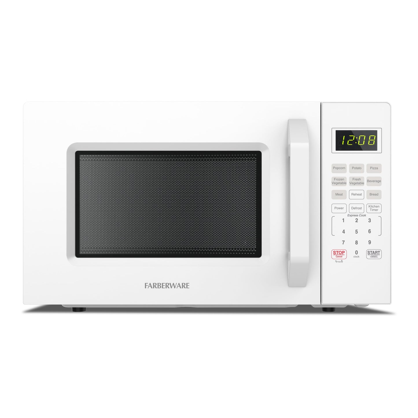 Farberware 700-Watt Compact Countertop Microwave Oven – 0.7 Cu. Ft., Red