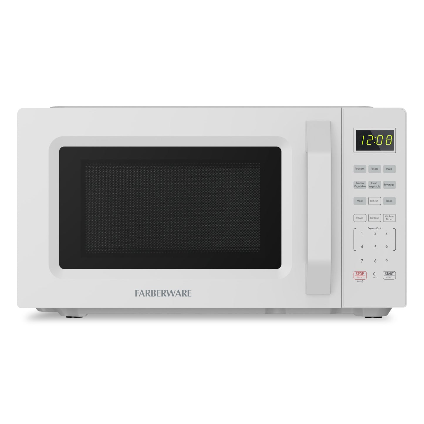 Farberware 700-Watt Compact Countertop Microwave Oven – 0.7 Cu. Ft., Red