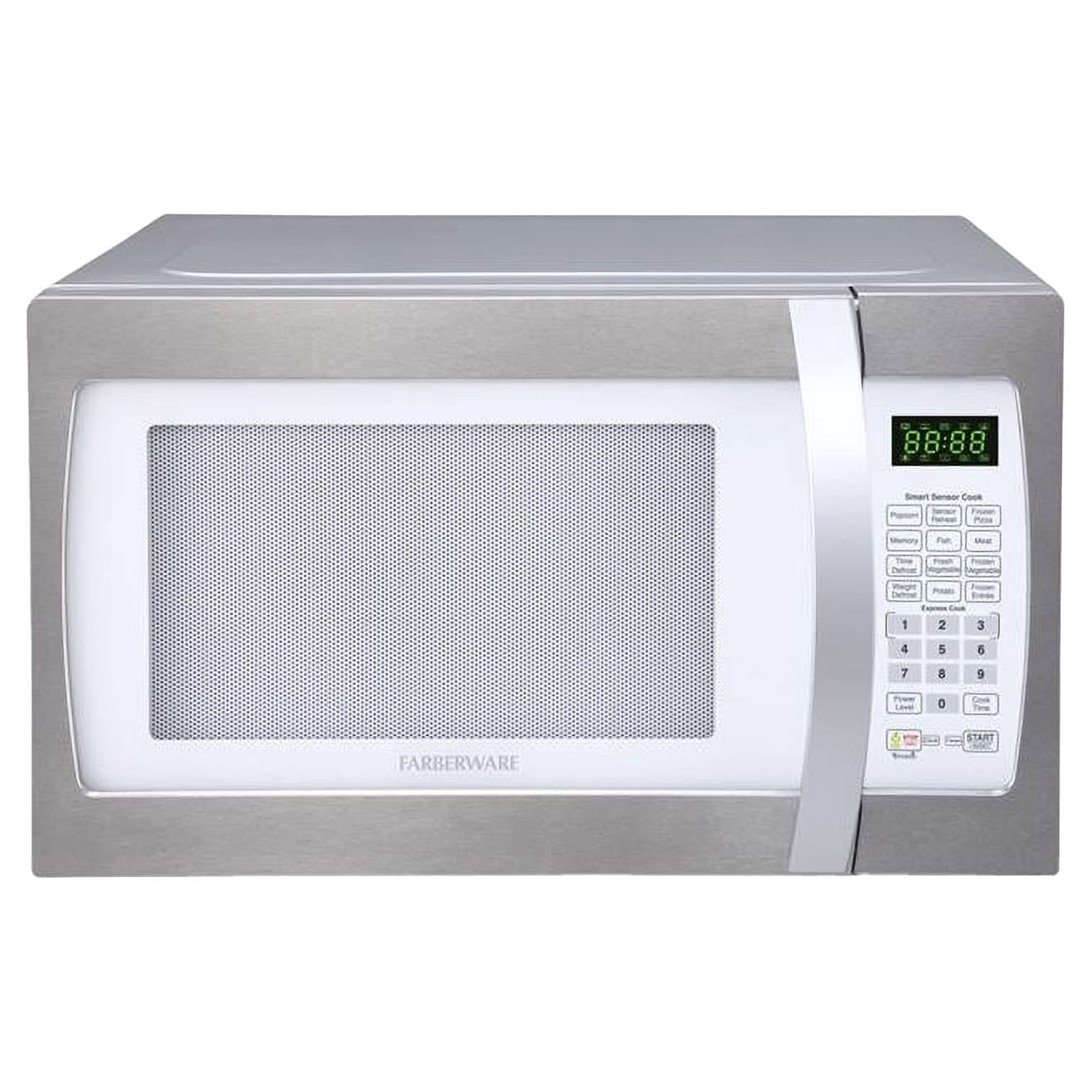 Farberware Smart Sensor Countertop Microwave Oven with LED Lighting & Child Lock, 1.3 Cu Ft