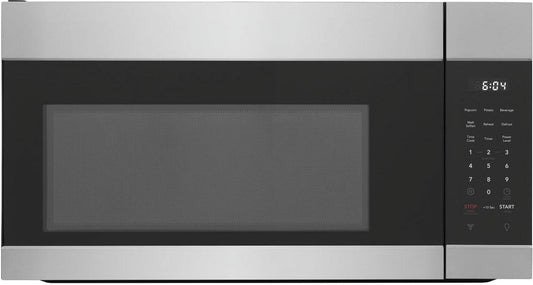 Frigidaire FMOS1746BS 1.7 cu. ft. Over-the-Range Microwave Oven featuring 1,000 Watts of power, a two-speed 300 CFM ventilation system, Quick Start and Auto Cook functions inished in stainless steel