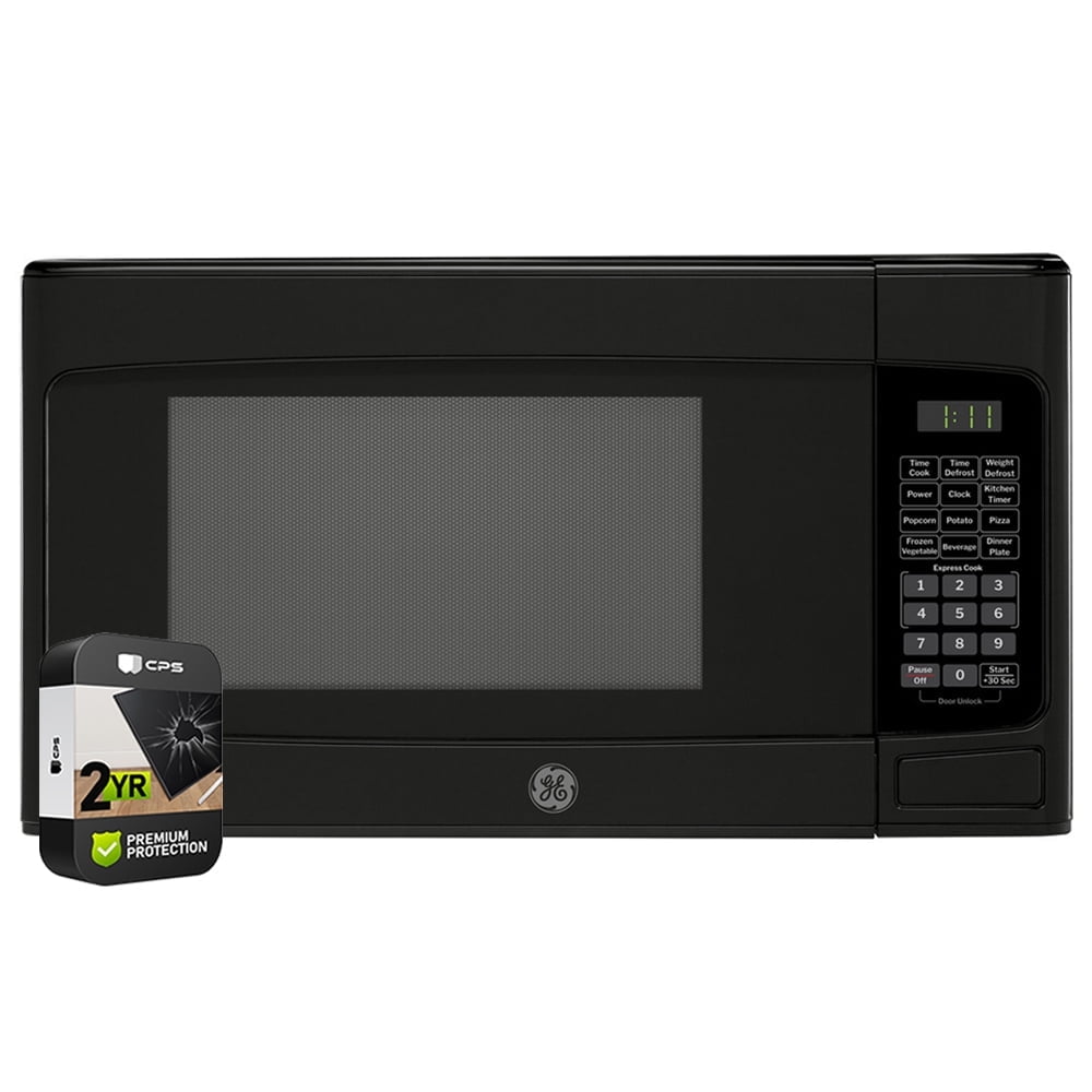 GE GCST11N1WSS 1.1 cu. ft. Countertop Microwave Oven 950 Watts Stainless Steel Bundle with 2 YR CPS Enhanced Protection Pack